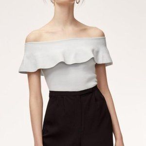 Babaton Off The Shoulder Knit Tube Top (sky blue)